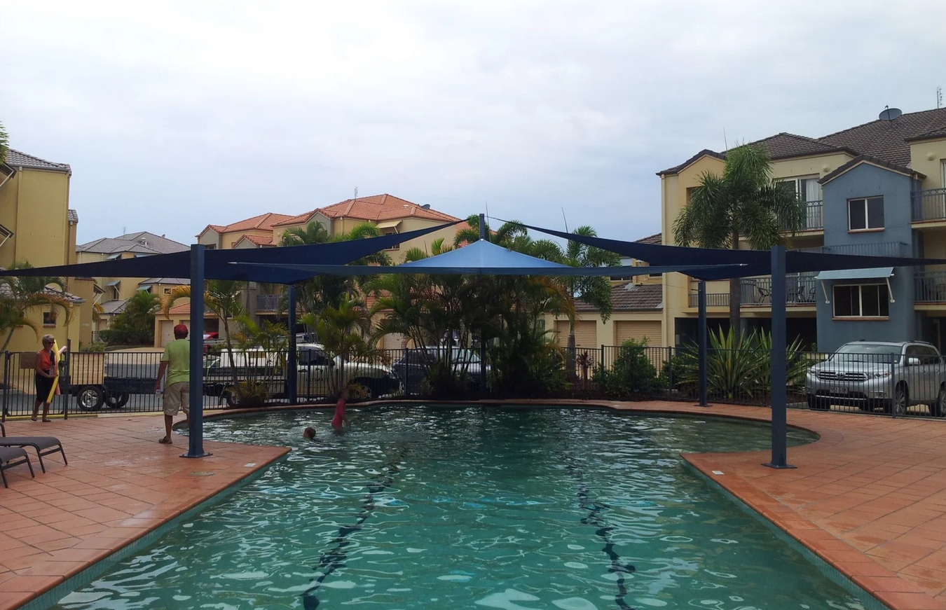 Pool Shade Sails by Saillworx Shade Sails - Gold Coast Shade Sails Protecting Pool Users